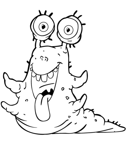 Monster Slug Coloring Page